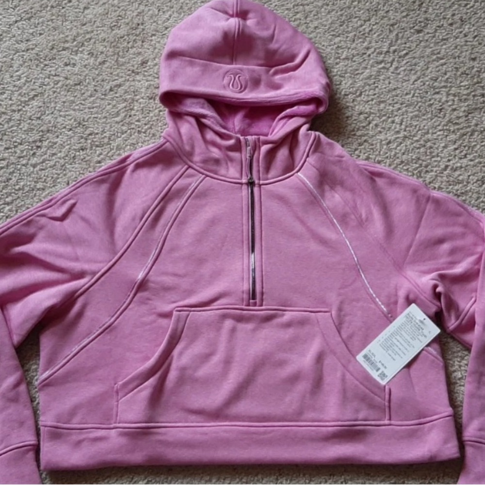 NWT Lululemon Scuba Oversized Half Zip Hoodie Plush Pink XL/XXL Rare